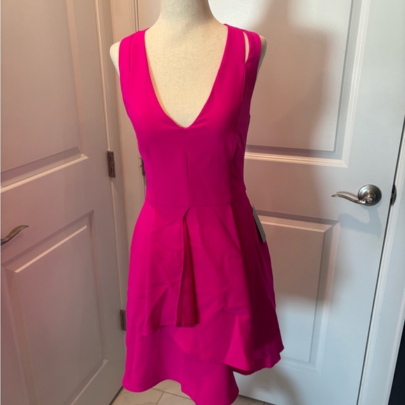 Adelyn Rae Vibrant Pink Mini Dress - Picture 1 of 5